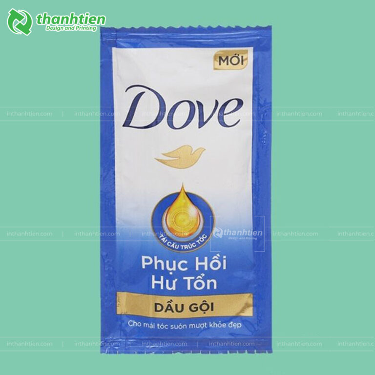 bao bì dầu gội dove