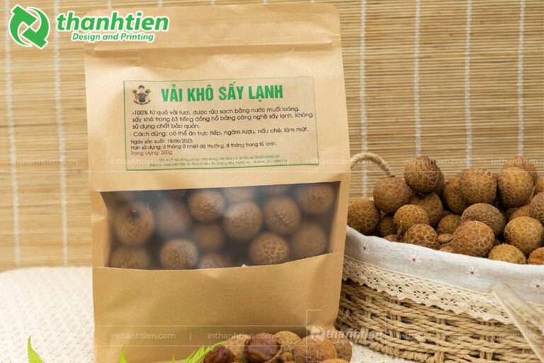 Mẫu túi zip giấy đựng vải sấy khô