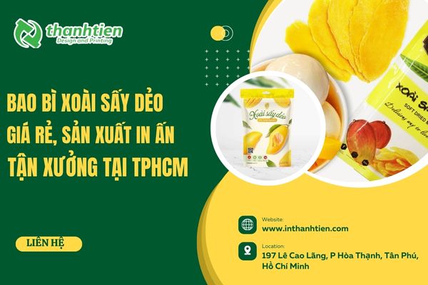 sản xuất bao bì xoài sấy dẻo