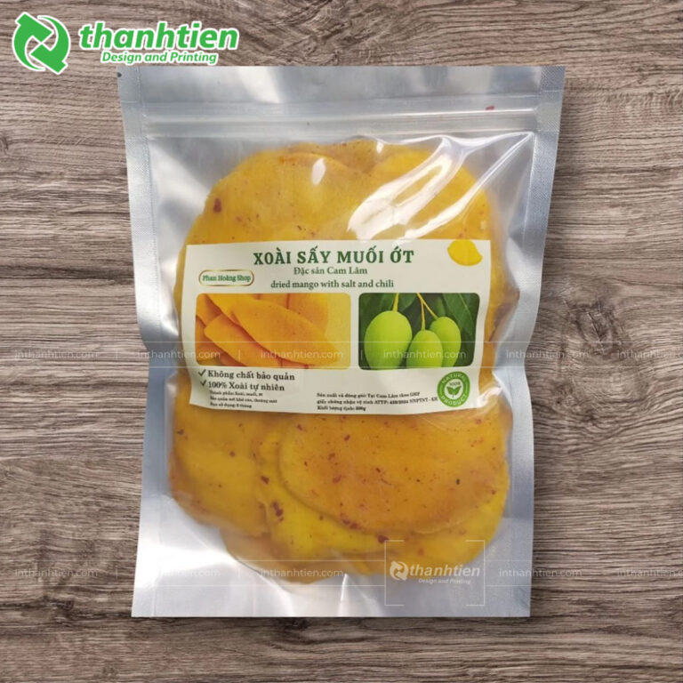 Túi bạc 1 mặt đựng xoài sấy dẻo