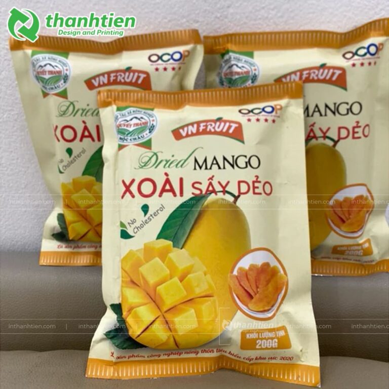 Túi ép biên đựng xoài sấy dẻo