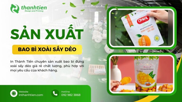 Xưởng bao bì xoài sấy dẻo