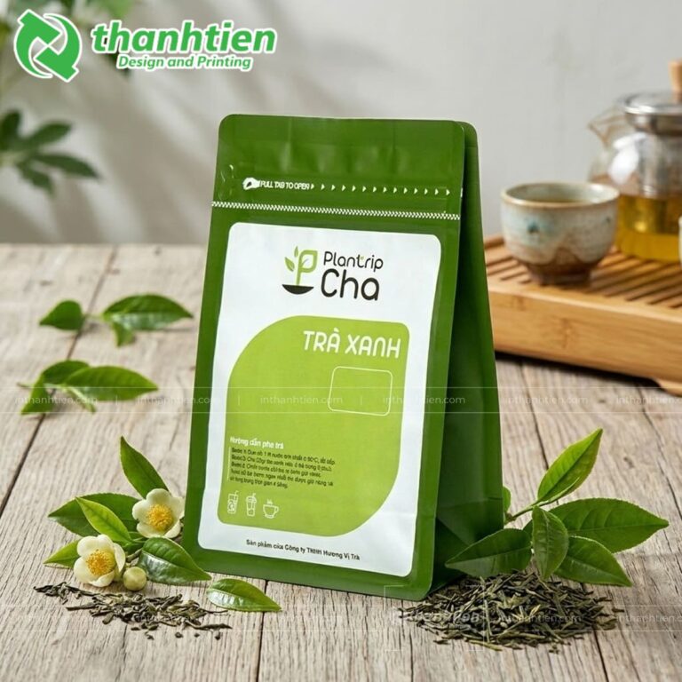 Túi 8 cạnh đựng trà xanh