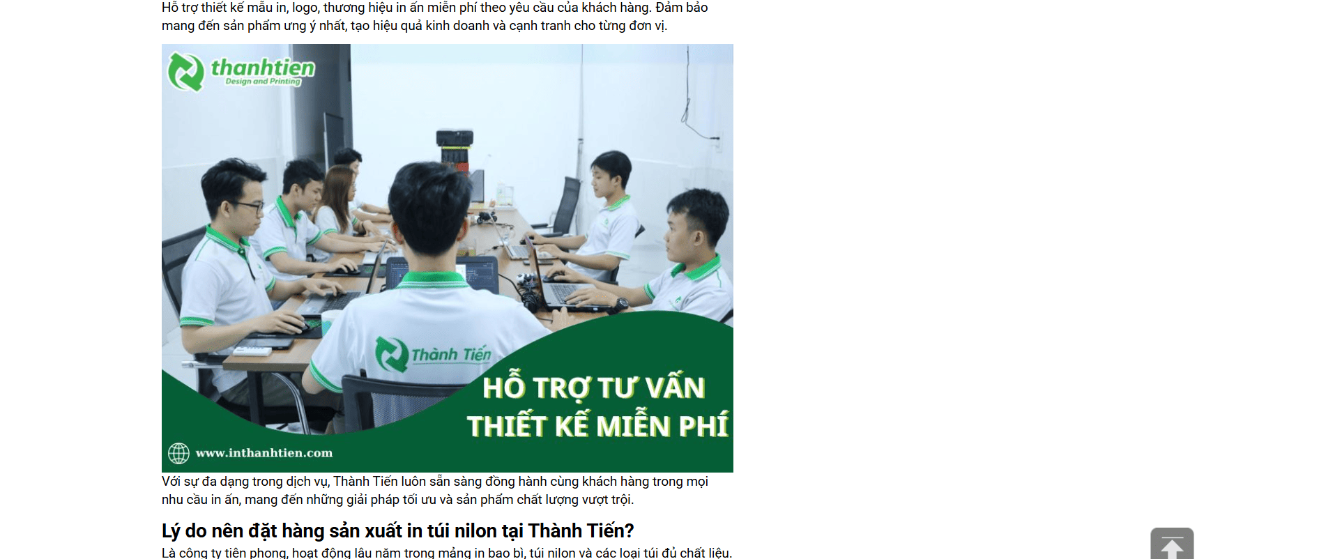 Dịch vụ in túi nilon tại Thành Tiến