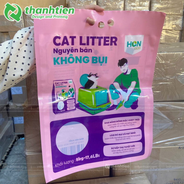 Bao bì đựng thức ăn thú cưng đục lỗ treo