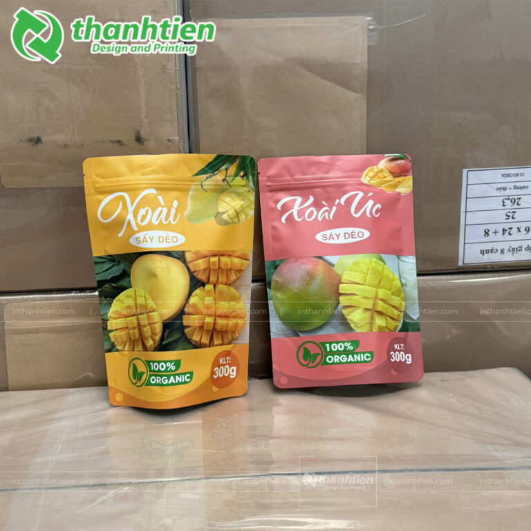 Bao bì đựng xoài sấy dẻo đáy đứng