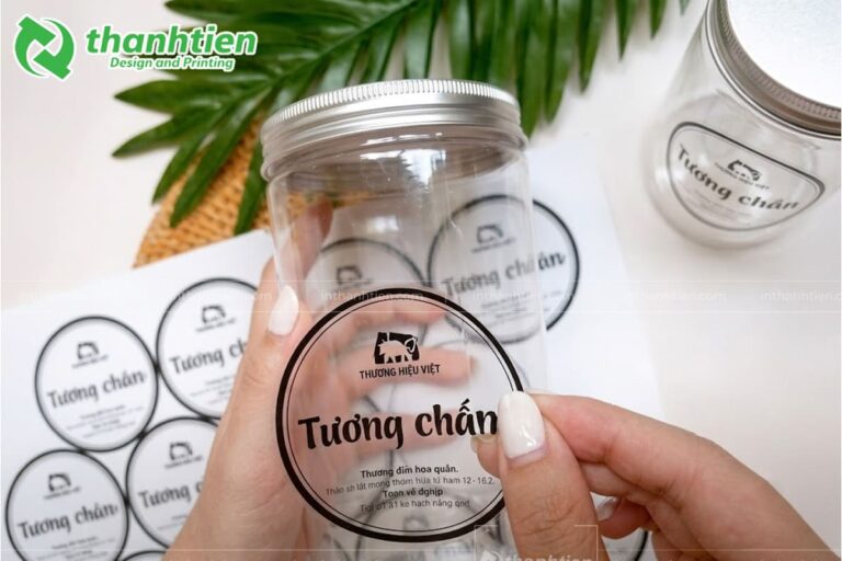 Tem nhãn dán nước tương trong suốt