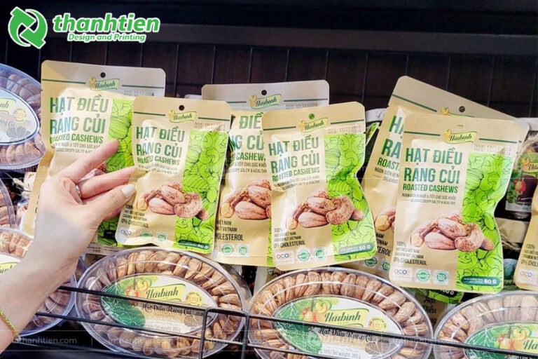 Mẫu thiết kế bao bì hạt điều đẹp