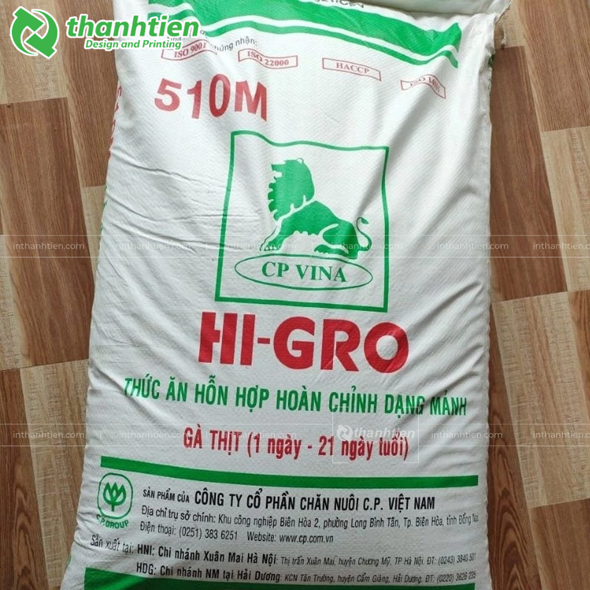 Bao bì pp dệt đựng thức ăn cho gà 