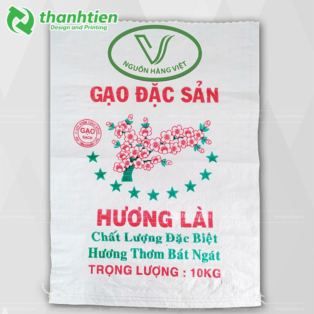 Mẫu bao bì đựng gạo 