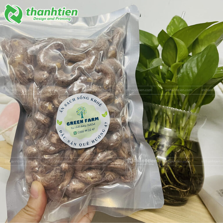 Túi đựng hạt điều hút chân không có khóa kéo