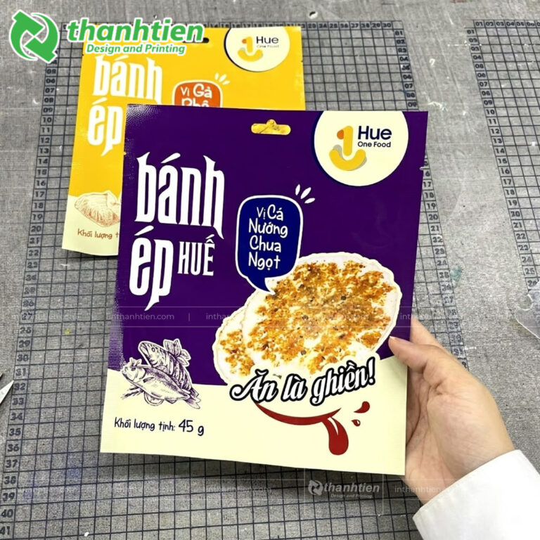 Túi ép 3 biên đựng bánh tráng