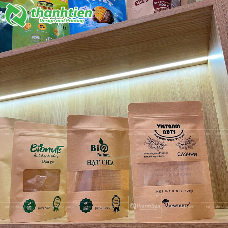 Mẫu túi giấy có cửa sổ đựng thực phẩm