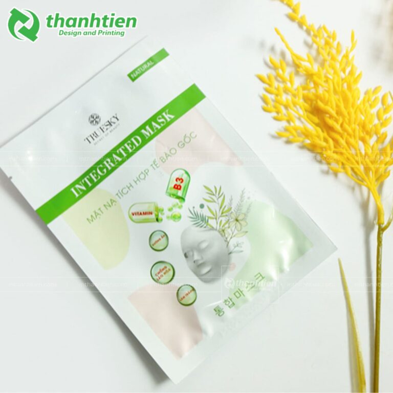 Túi ép 3 biên đựng mặt nạ