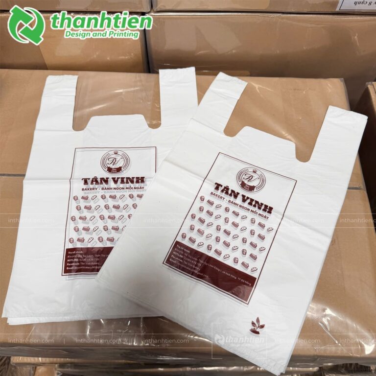 Túi xốp 2 quai siêu thị đựng bánh