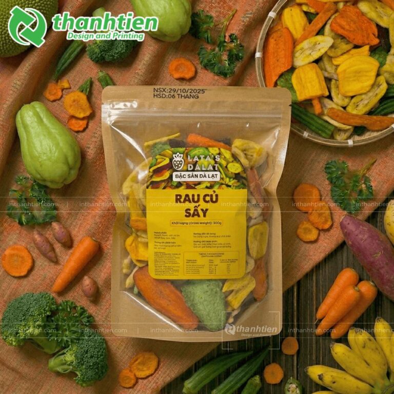 Túi zip giấy đựng trái cây sấy