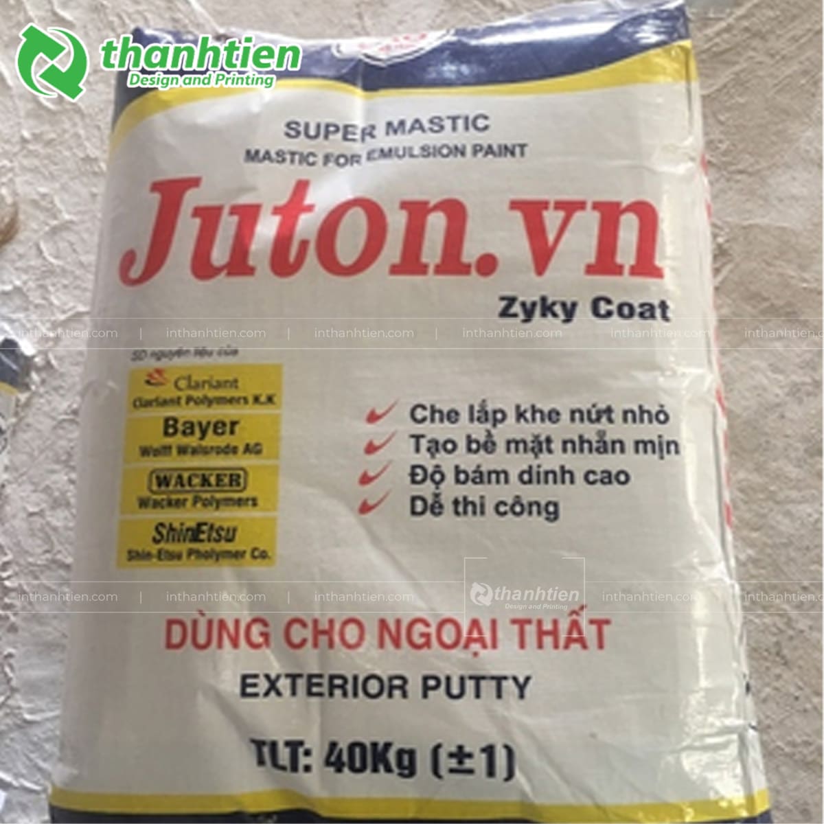 Bao PP dệt đựng bột trét tường