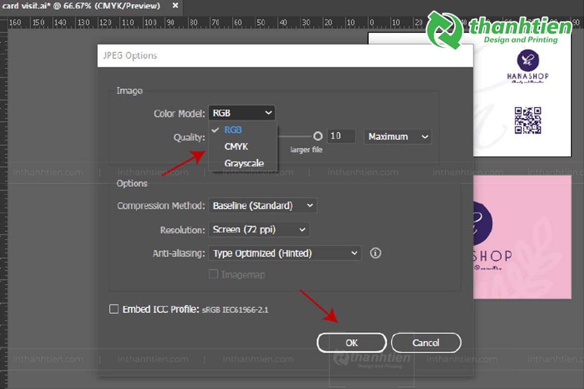 Chuyển đổi màu trong Adobe Illustrator 