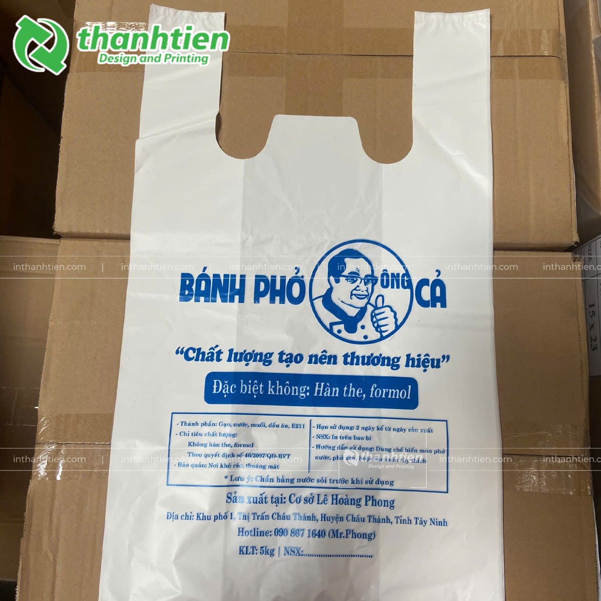 In túi 2 quai đựng thực phẩm