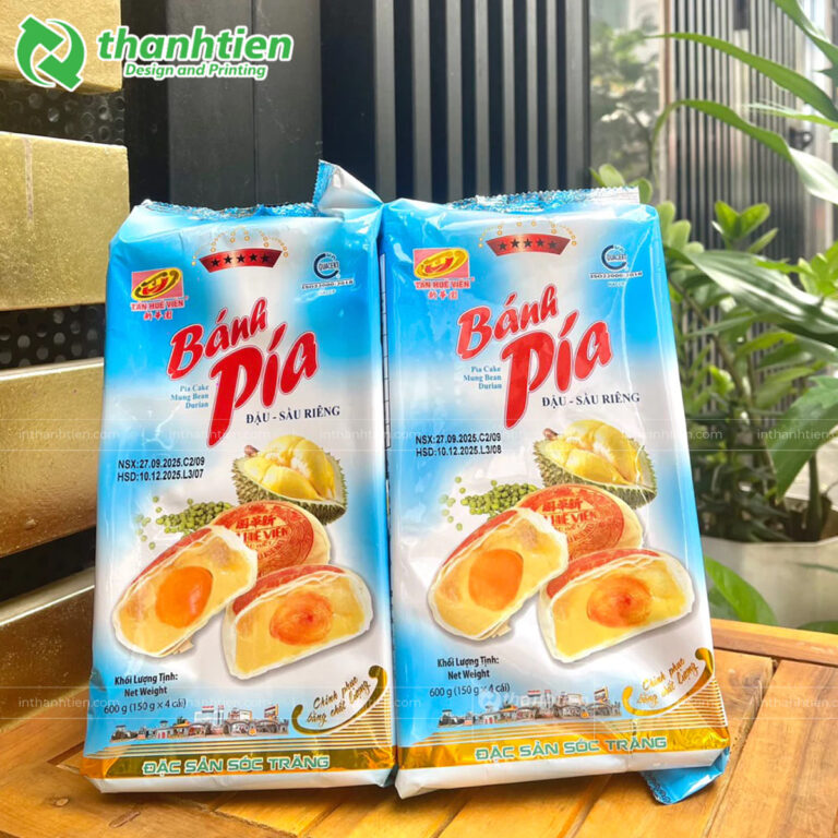 Bao bì xếp hông đựng bánh pía