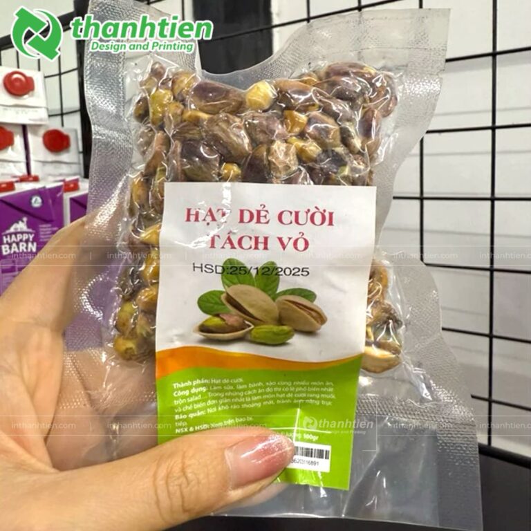 Bọc hút chân không đựng hạt dẻ