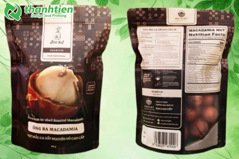 In ấn bao bì đựng hạt macca