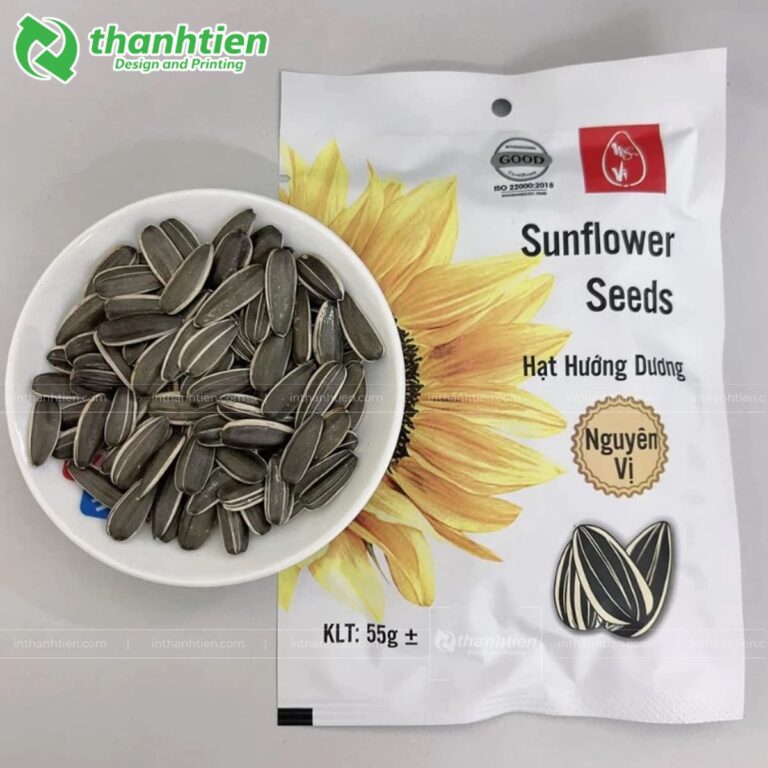 Túi 3 biên đựng hạt hướng dương