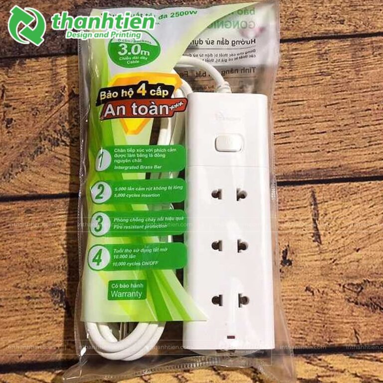 Túi OPP đựng phích cắm điện