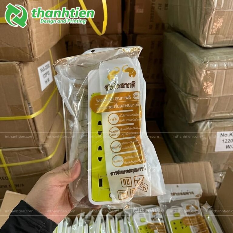 Túi OPP màng ngọc đựng ổ cắm điện