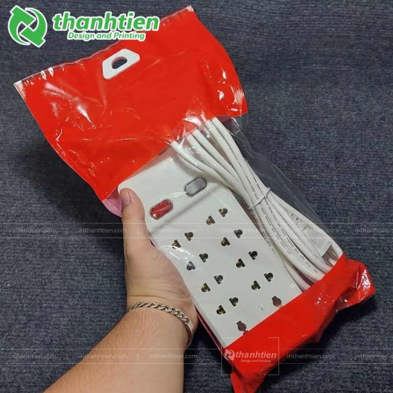 Túi dán miệng đựng ổ cắm điện có quai xách