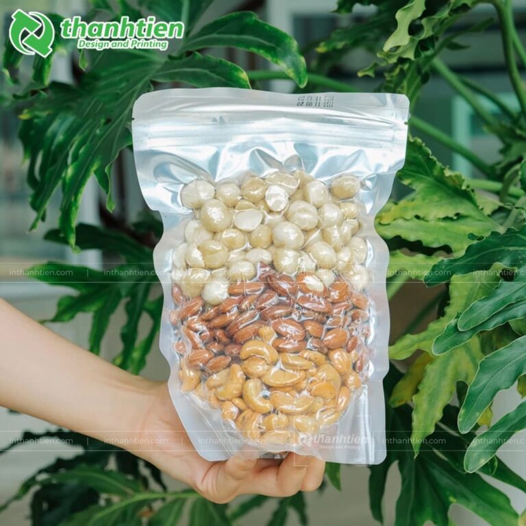 Túi đựng hạt macca hút chân không