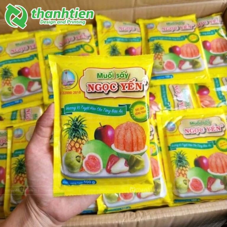 Túi ép 3 biên đựng muối sấy