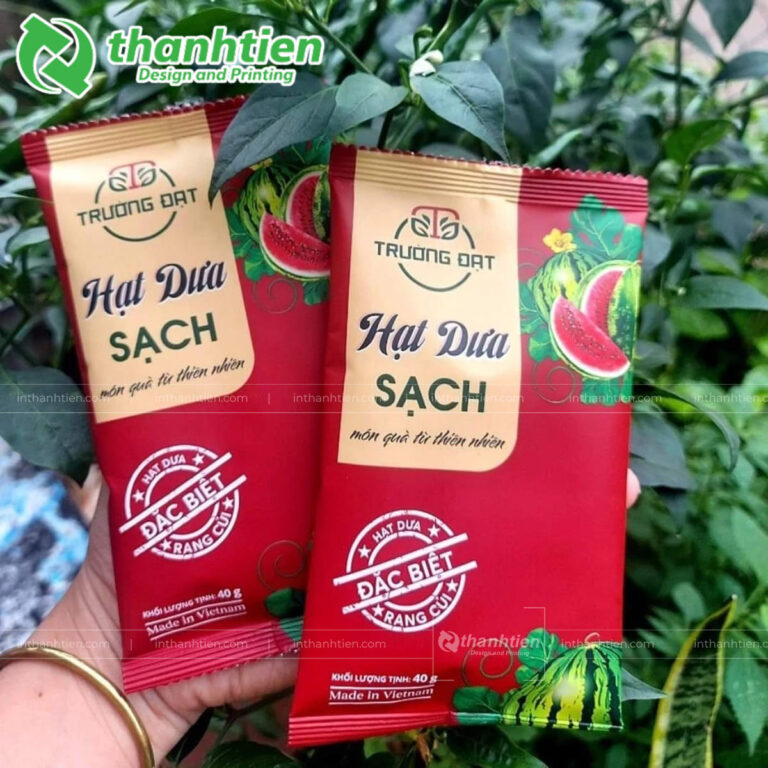 Túi hàn lưng đựng hạt dưa