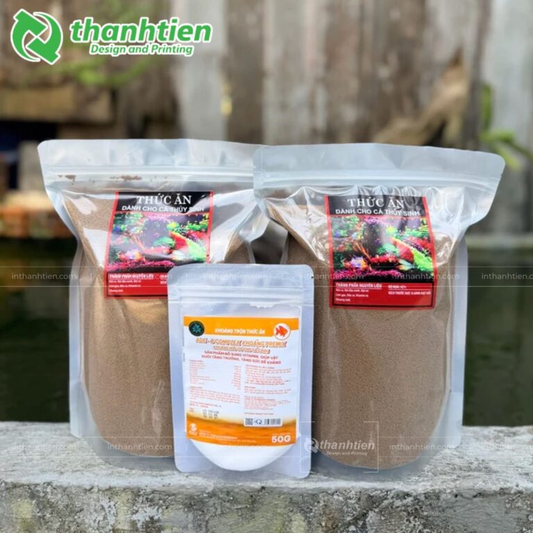 Túi zip 1 mặt bạc đựng thức ăn cá cảnh