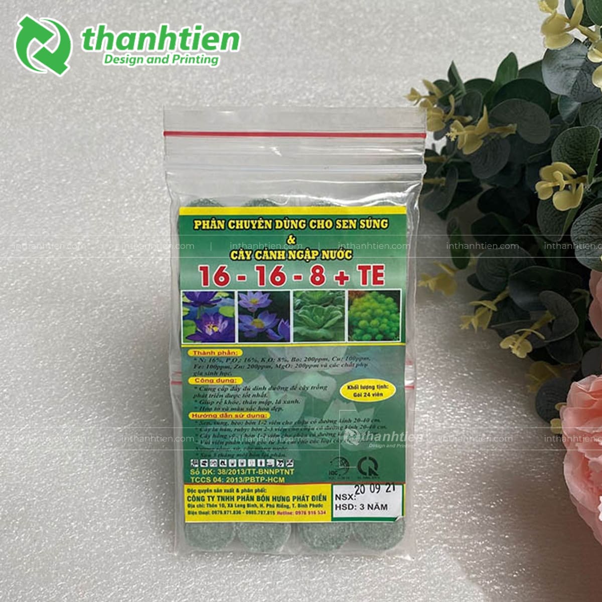 Túi zip chỉ đỏ đựng thuốc bảo vệ thực vật