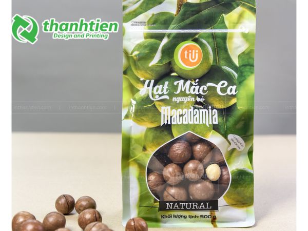 Túi zip có khóa kéo đựng hạt macca