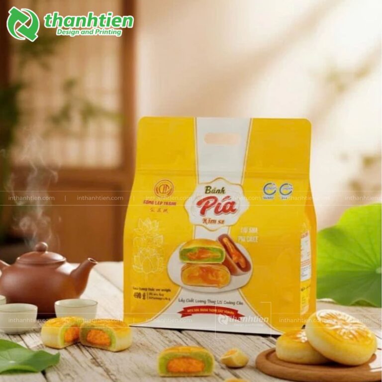 Túi zip đáy đứng đựng bánh pía