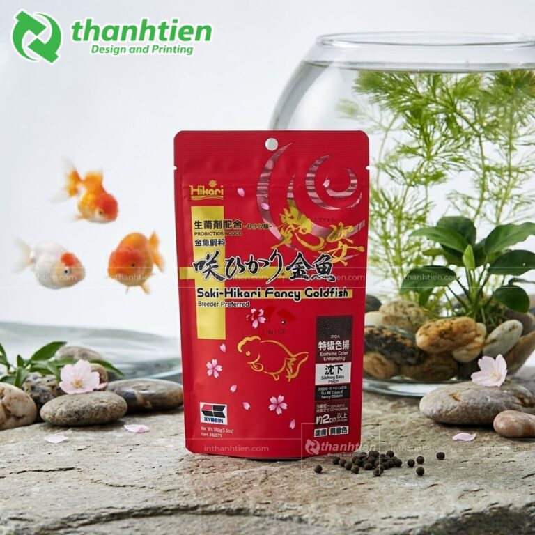 Túi zip đáy đứng đựng thức ăn cá cảnh