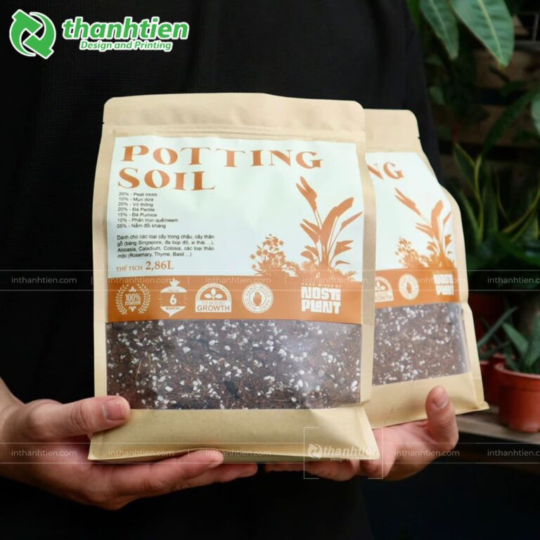 Túi zip giấy đựng giá thể