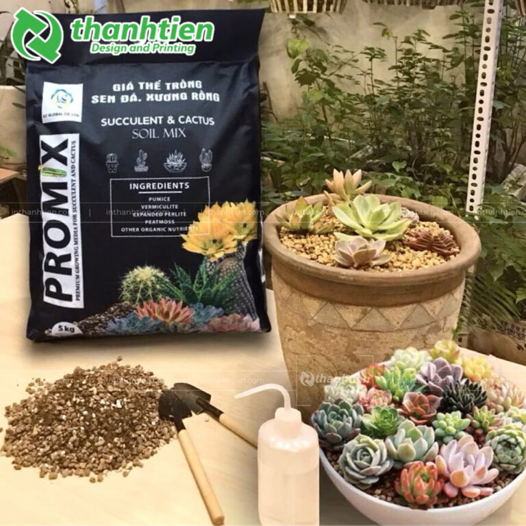 Túi zip khóa kéo đựng đất trồng