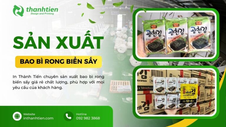 Xưởng bao bì rong biển sấy