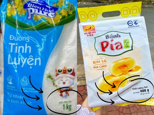 khối lượng tịnh đúng chuẩn nhà nước