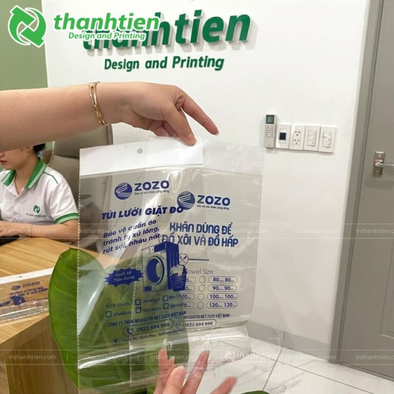 In túi dán miệng đục lỗ thời trang