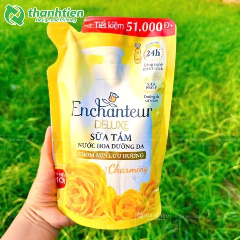 In túi đựng sữa tắm