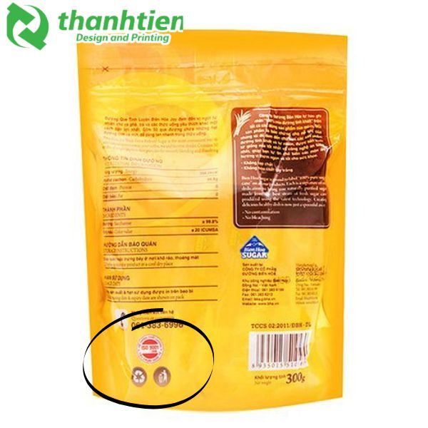 Ký hiệu in trên túi zip