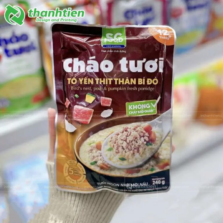 Túi 3 biên đựng cháo tươi