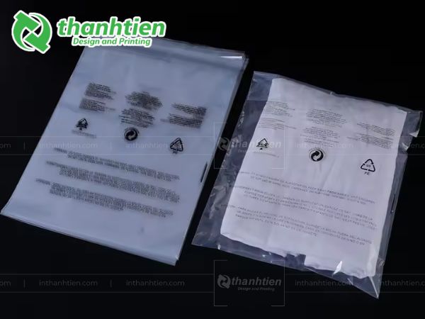 Túi poly dán miệng in cảnh báo