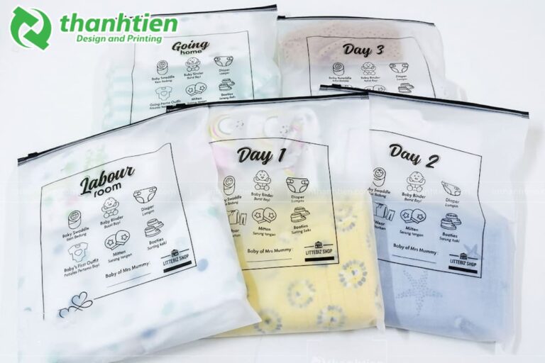Túi zip có khóa kéo đen đựng quần áo