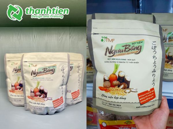 Túi zip đáy đứng đựng hạt niêm tiện lợi