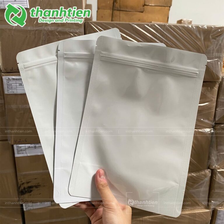 Túi zipper tráng bạc đáy đứng